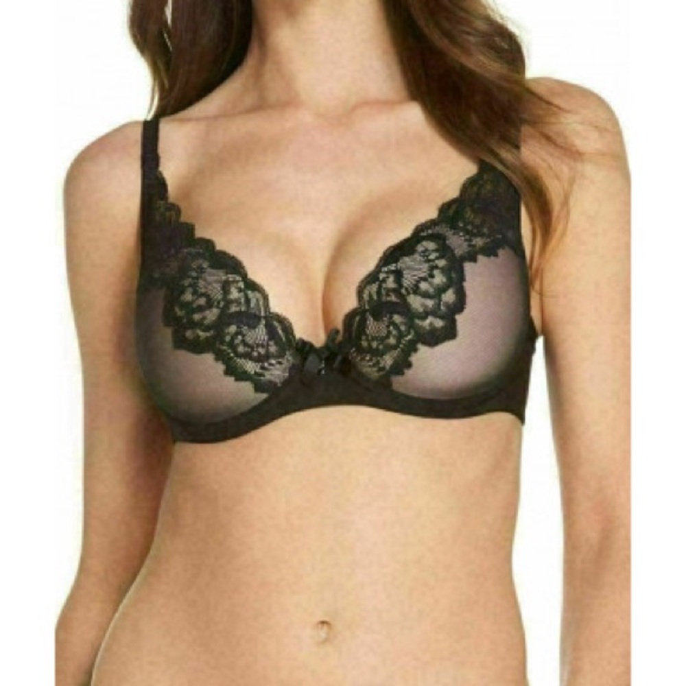 🖤 Chantelle Orangerie Lace Plunge Bra – Size 32DDD 🖤
